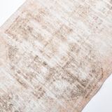 Distressed wool vintage runner rug 312x76cm