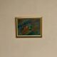 Oil on canvas “Still Life with Fruits” by Olle Bredford,Vintage & Framed 38×30cm