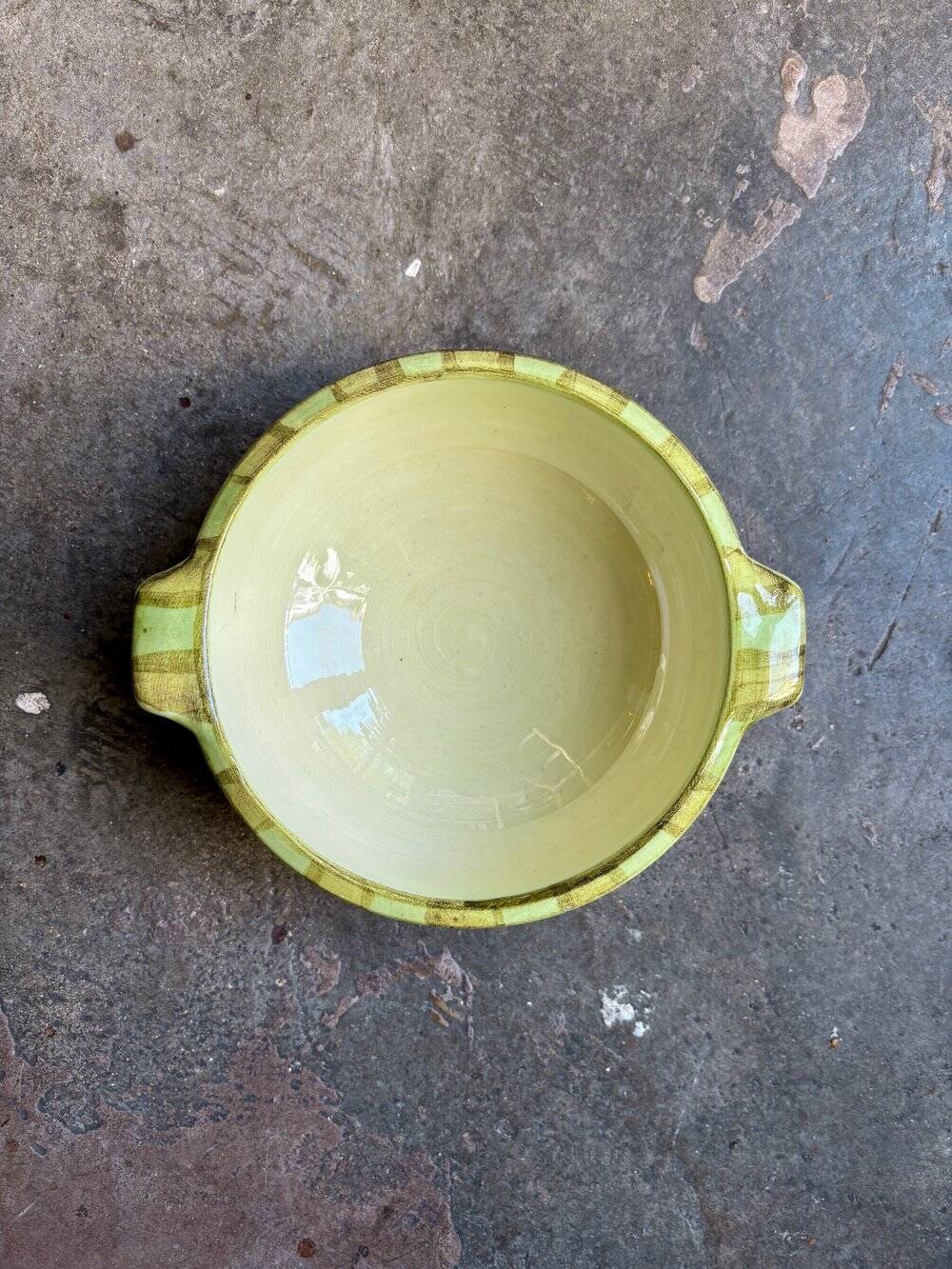 ALCEA hand-painted ceramic bowl with handles