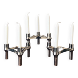 Set of three Nagel candlesticks from the 70s