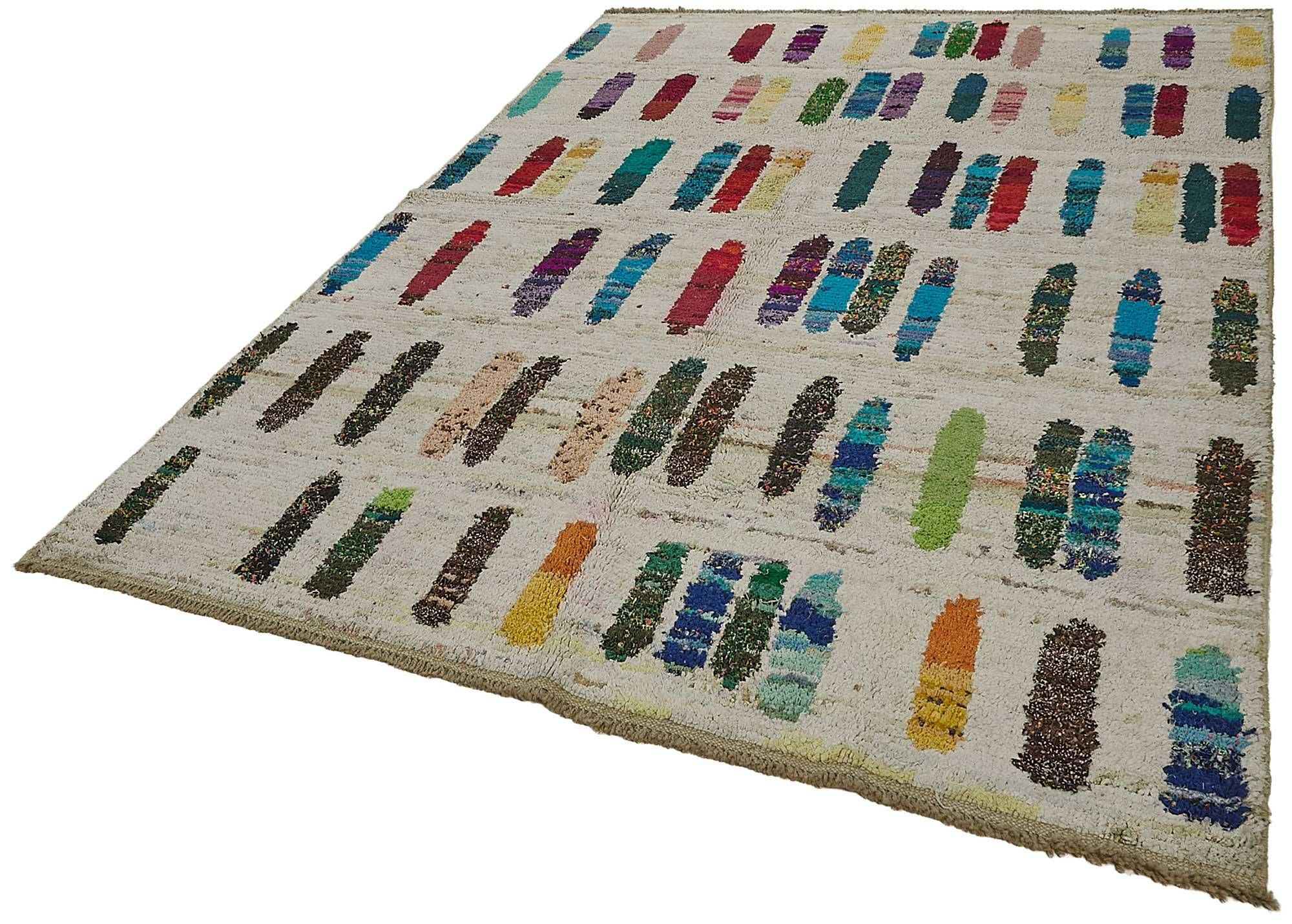 Tapis boho recyclé turc fait main 206 cm x 283 cm