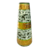 Roller vase – Vintage ceramic, speckled decor with gold highlights, perfect condition