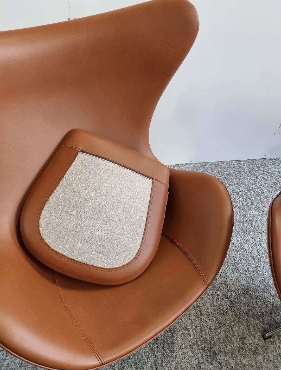 Pair of Arne Jacobsen Egg chairs by Fritz Hansen