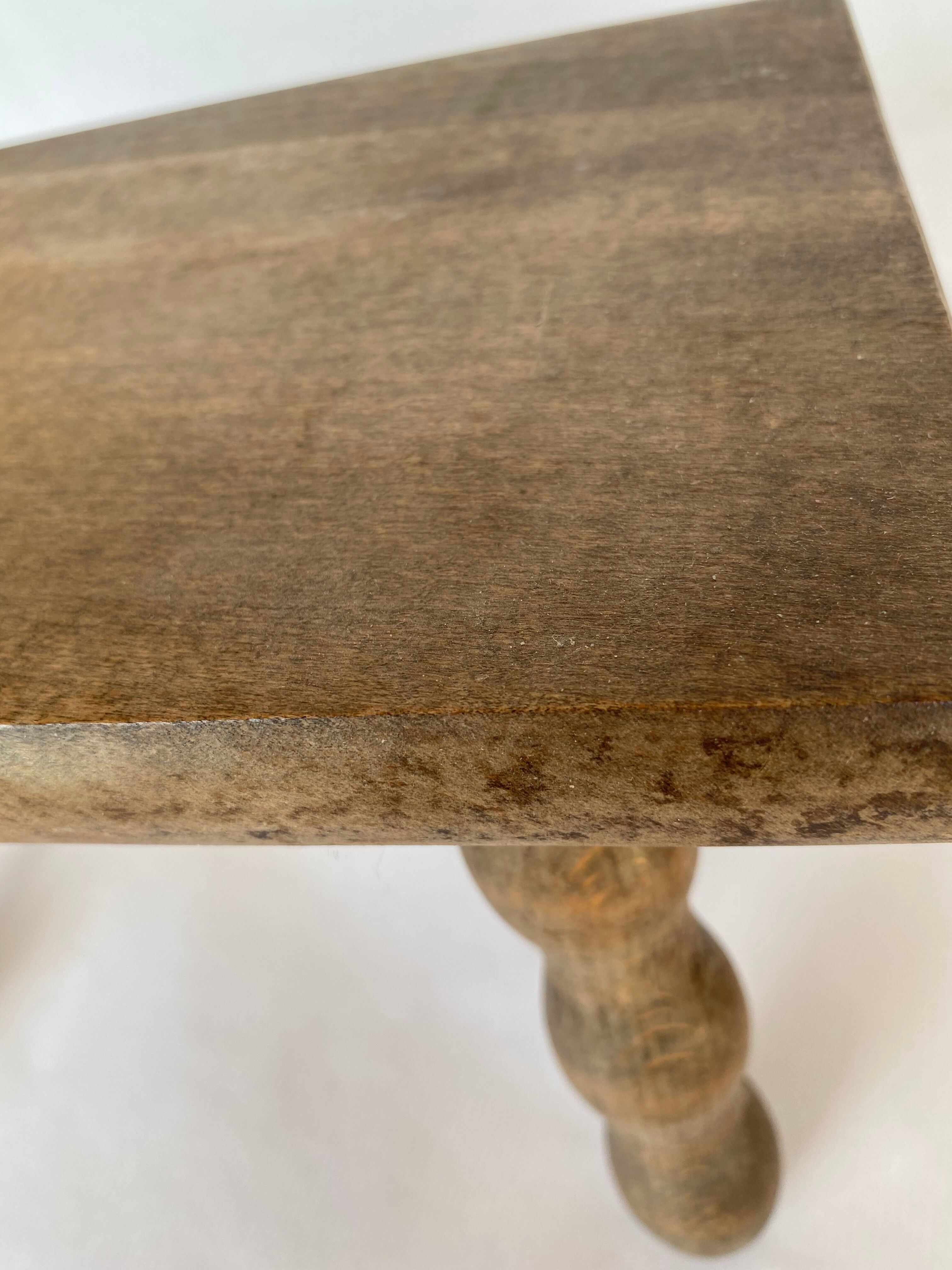 Wooden farmhouse stool