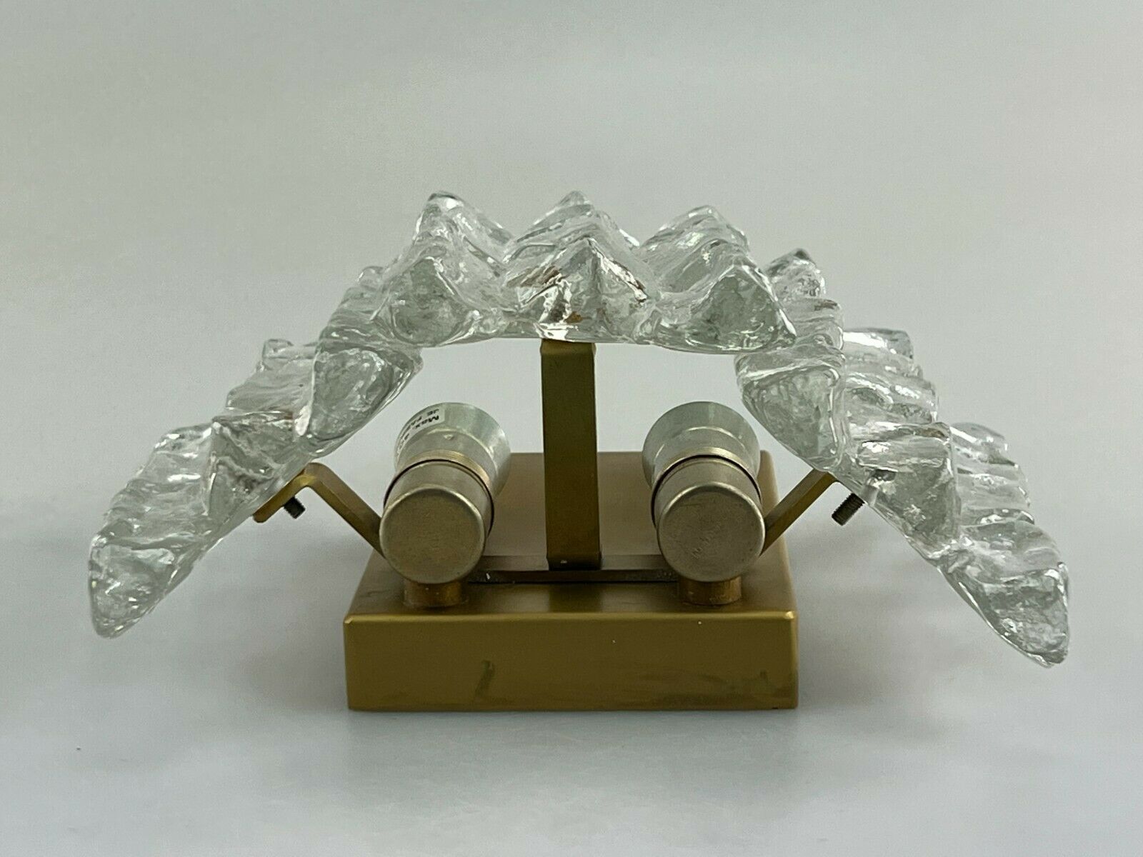 60s 70s lamp light wall lamp Kalmar Franken KG Ice Glass Design 60s