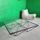 Table basse de salon design vers 1980
