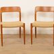 2 x vintage dining chairs | Niels Otto Møller | Model 75 | Teak