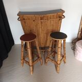 Vintage bamboo bar