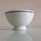 Old white bowl with blue gien porcelain eder