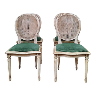 Suite of 4 Louis XVI style chairs