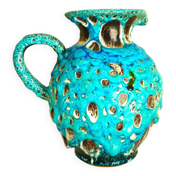 Pichet, vase en céramique émaillée, ''fat lava'', Charles Cart, années 60