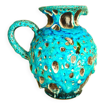 Pitcher vase, glazed ceramic, "fat lava", Charles Cart, 1960s