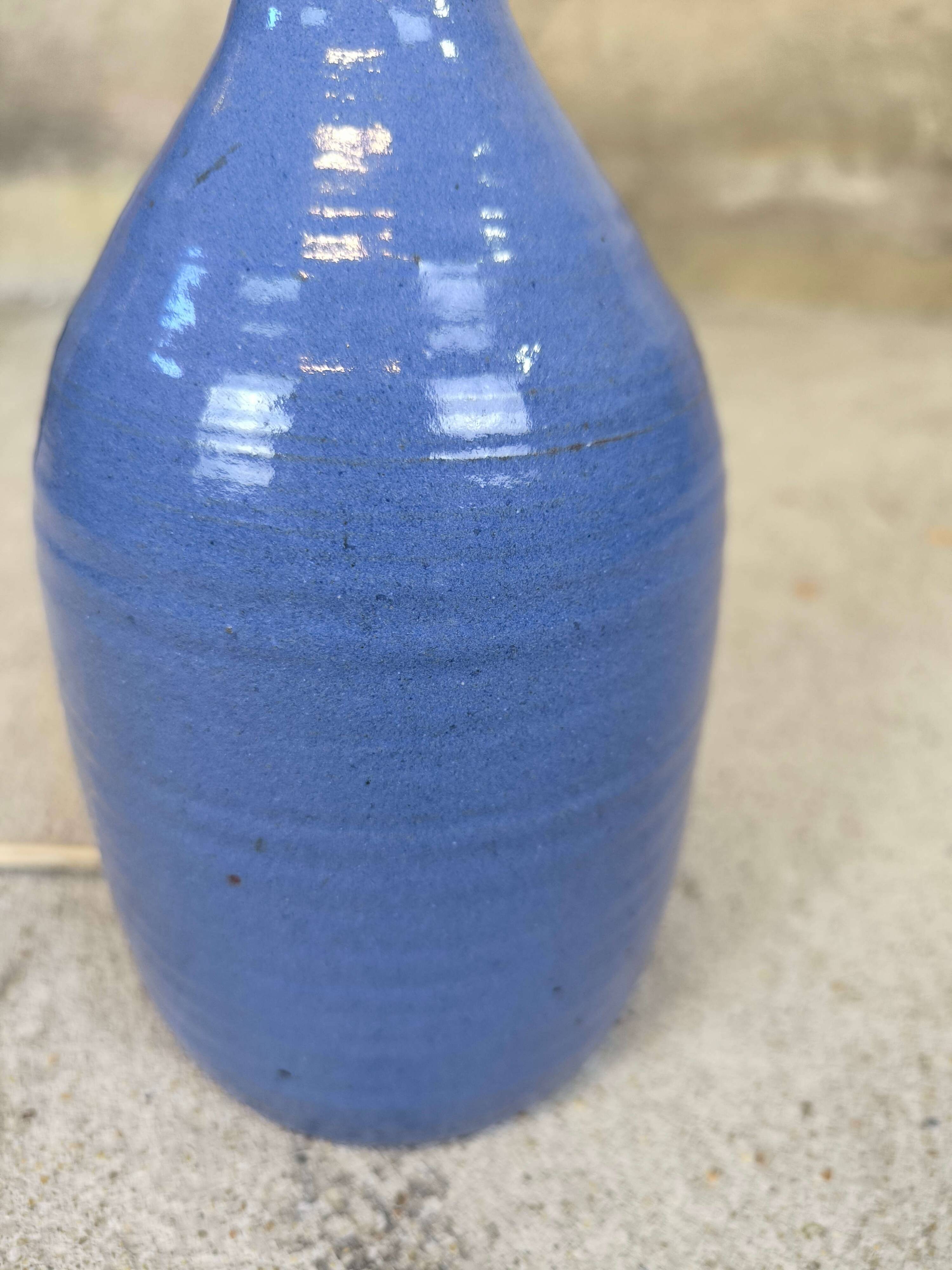 Vintage blue ceramic lamp
