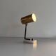 Lampe de bureau minimaliste à tête en laiton et base en marbre, années 1960, Allemagne