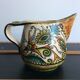 Pitcher Paul Fouillen Quimper faience floral decoration, French hand painted