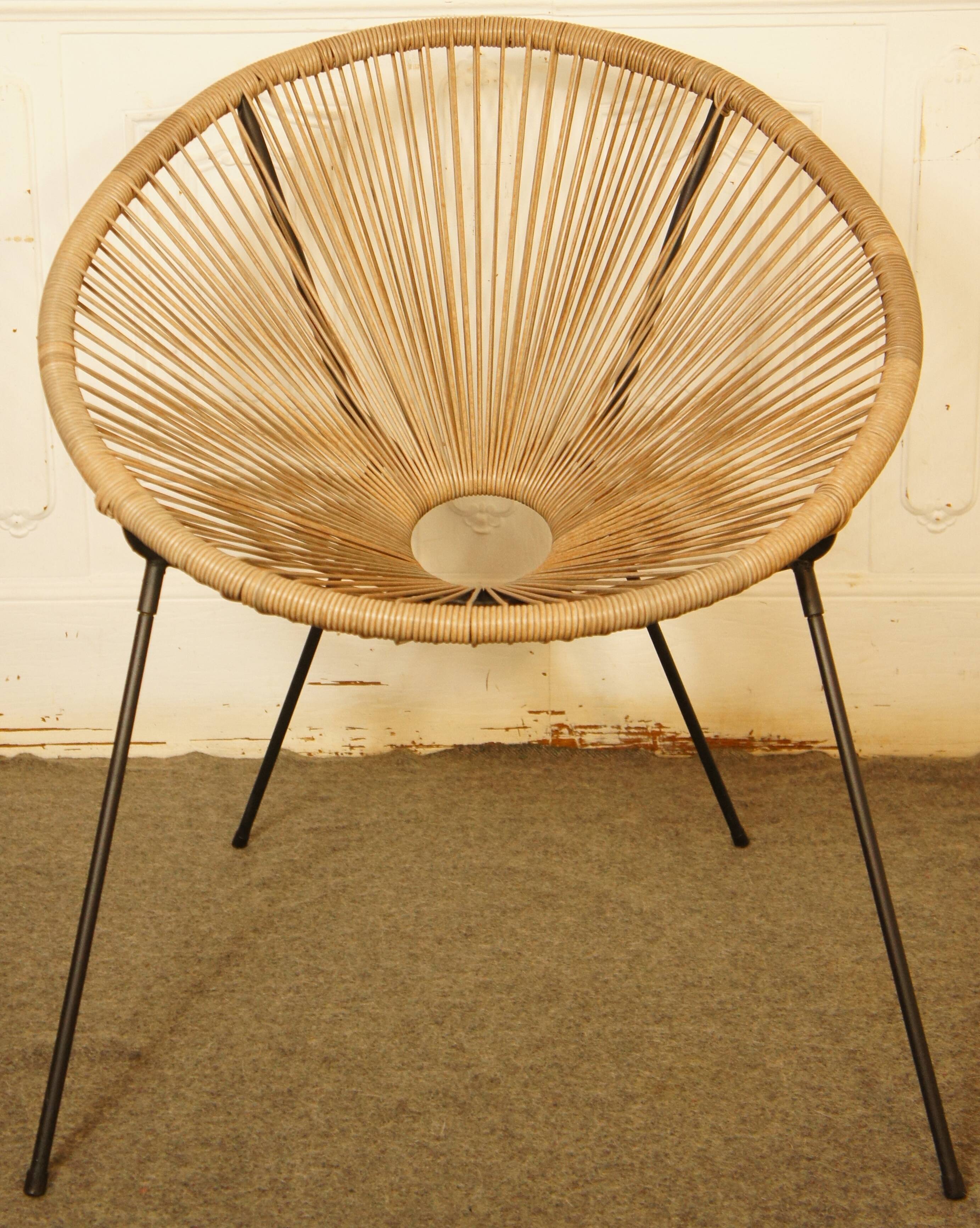 Armchair Acapulco scoubidou vintage