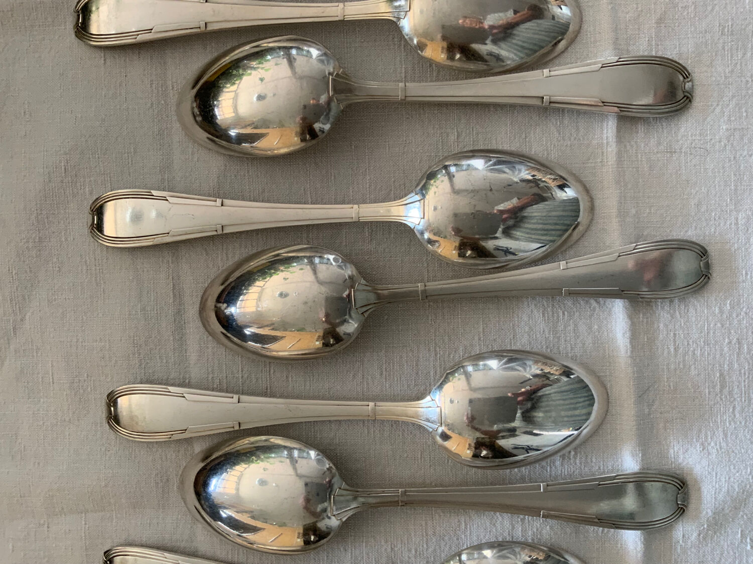 12 silver-plated spoons