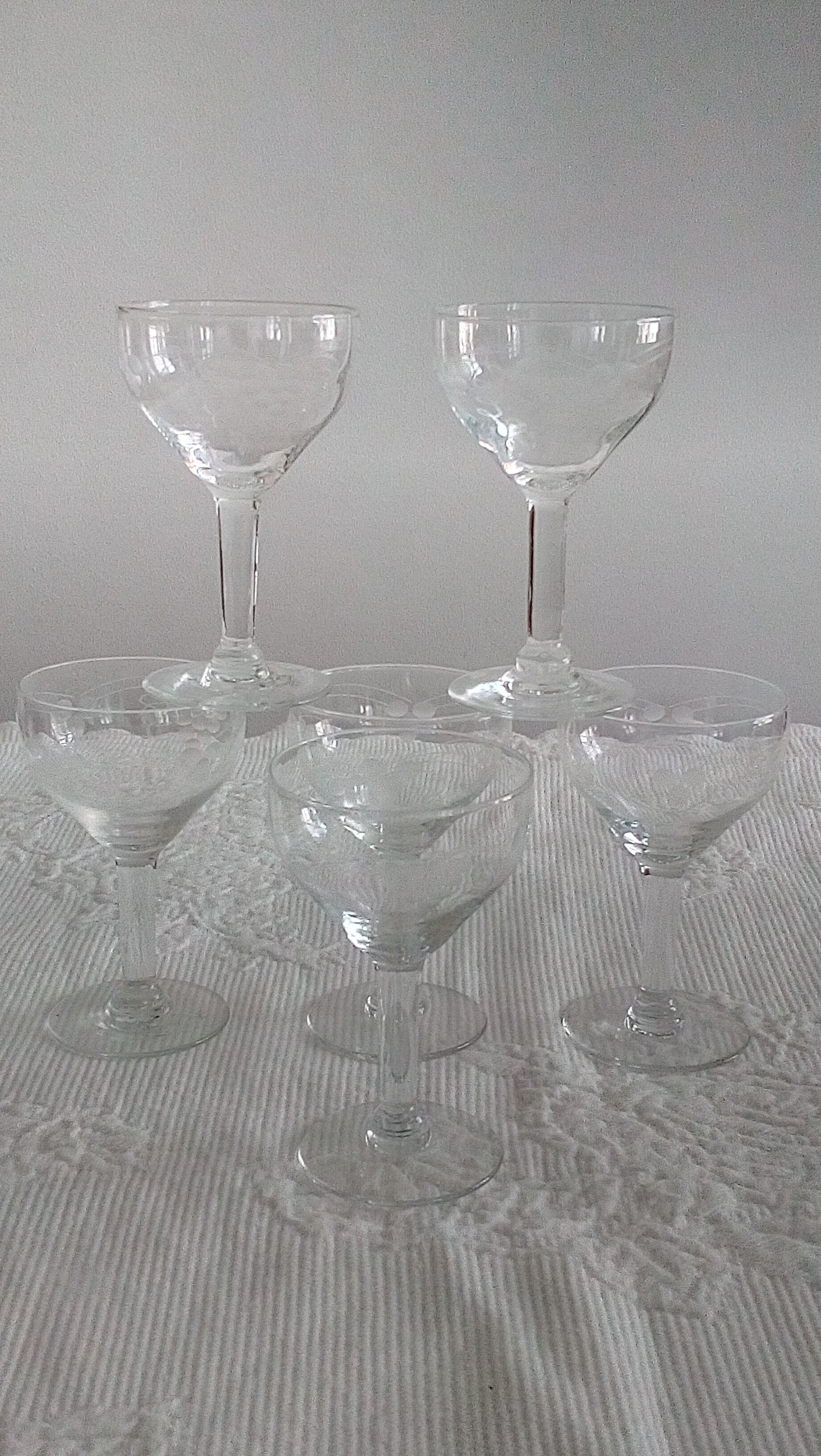 Glasses tasting digestive liqueur engraved