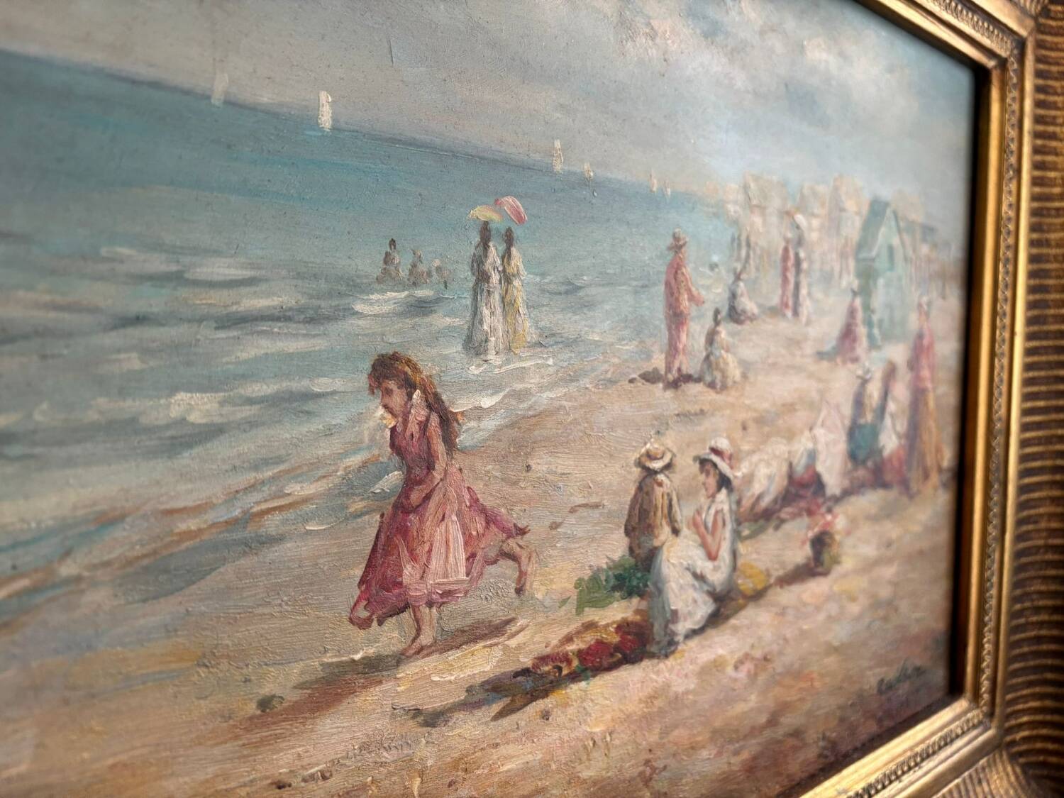 Antique oil painting signed R Wilson, early 20th century