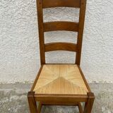 Set of 6 solid oak chairs