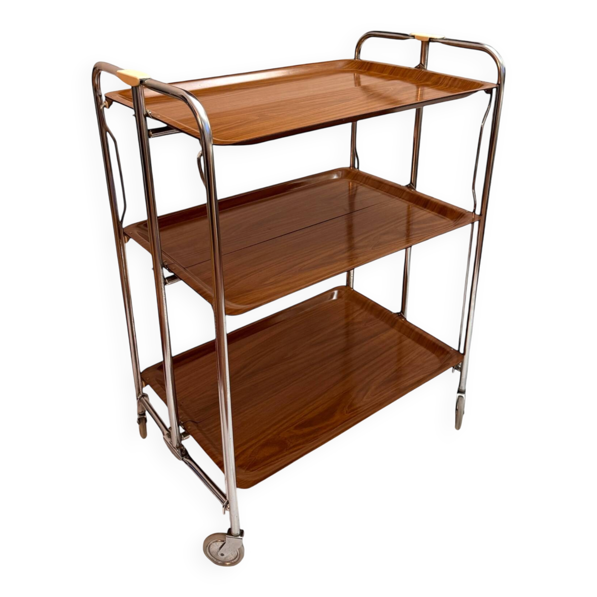 Rare Bremshey Gerlinol Dinett dessert trolley with 3 shelves - 1970