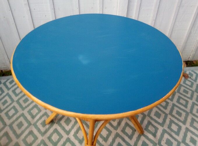Rattan table 60s