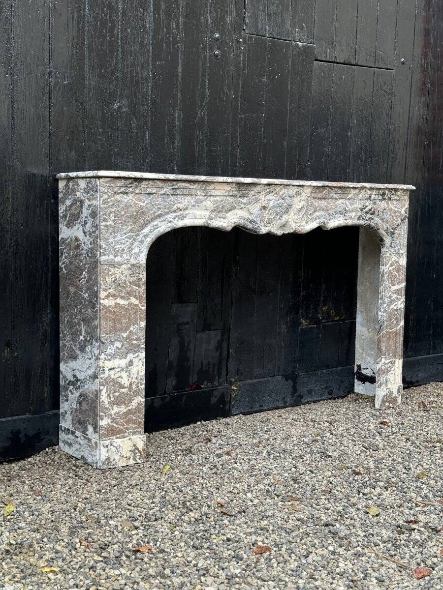 Regency Fireplace in Grey Ardennes Marble, 18th Century