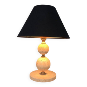 Lampe en travertin et - laiton