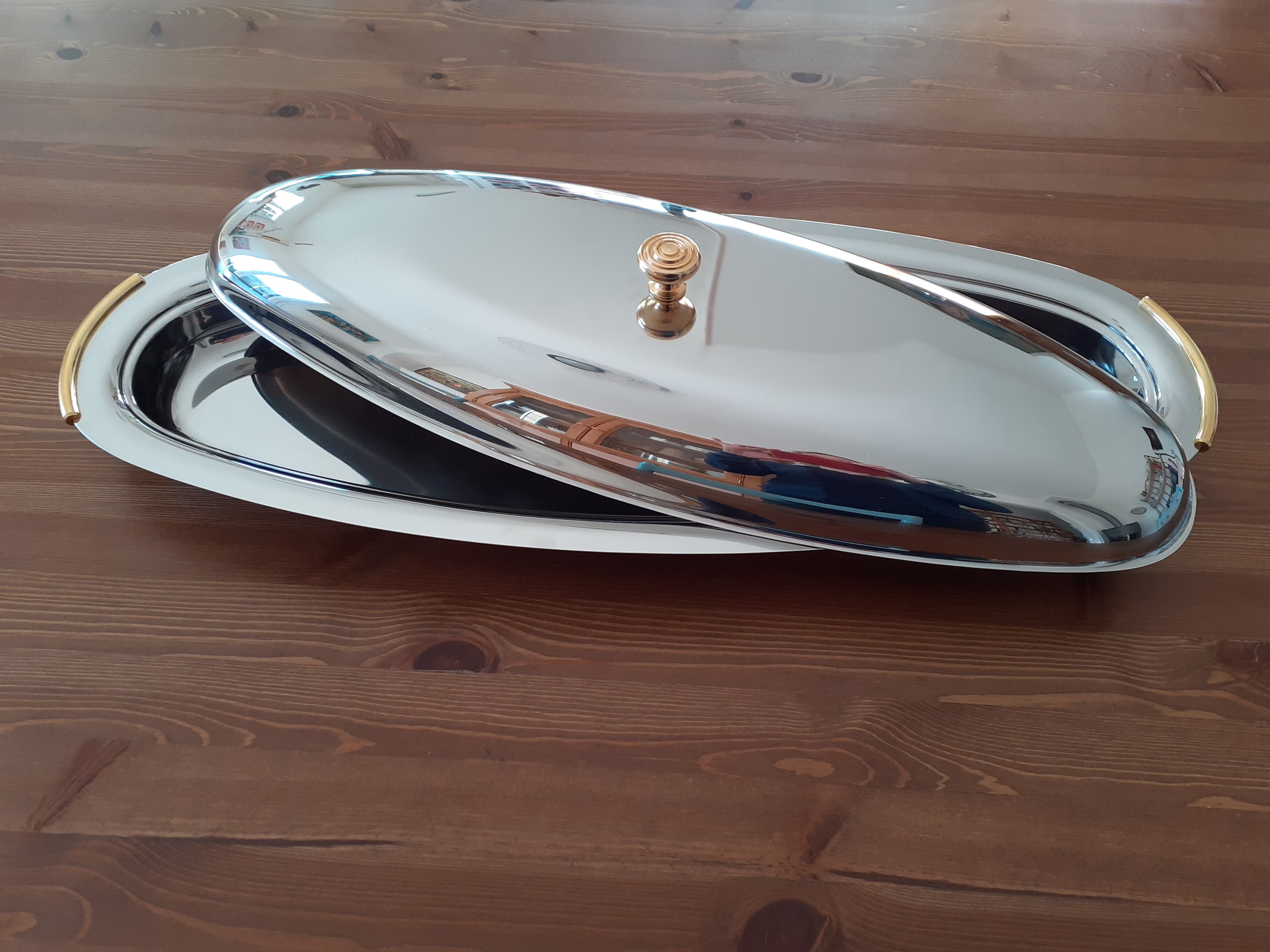 Fish dish with stainless steel lid Andrea Gnutti