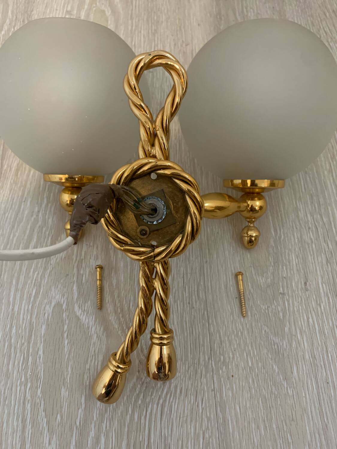 Gold wall light