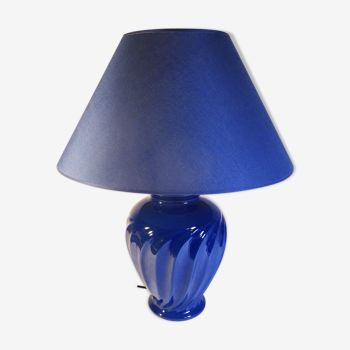 Blue ceramic lamp