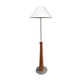 Wood and metal floor lamp