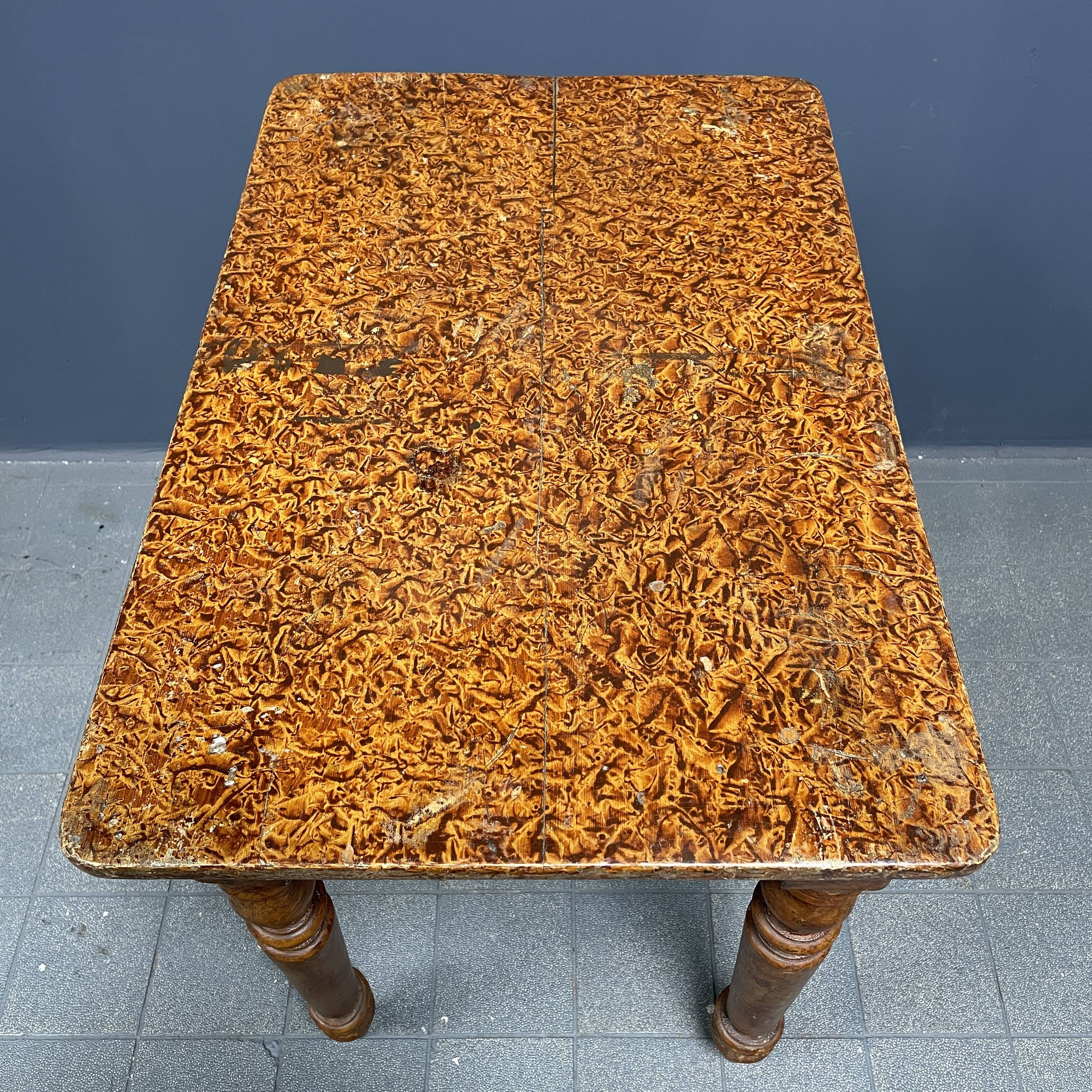 Painted old brocante small table