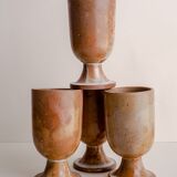 Set of 4 Mazagran stoneware mugs