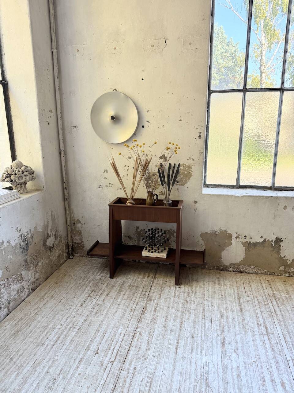 Jardinière années 50 palissandre constructiviste