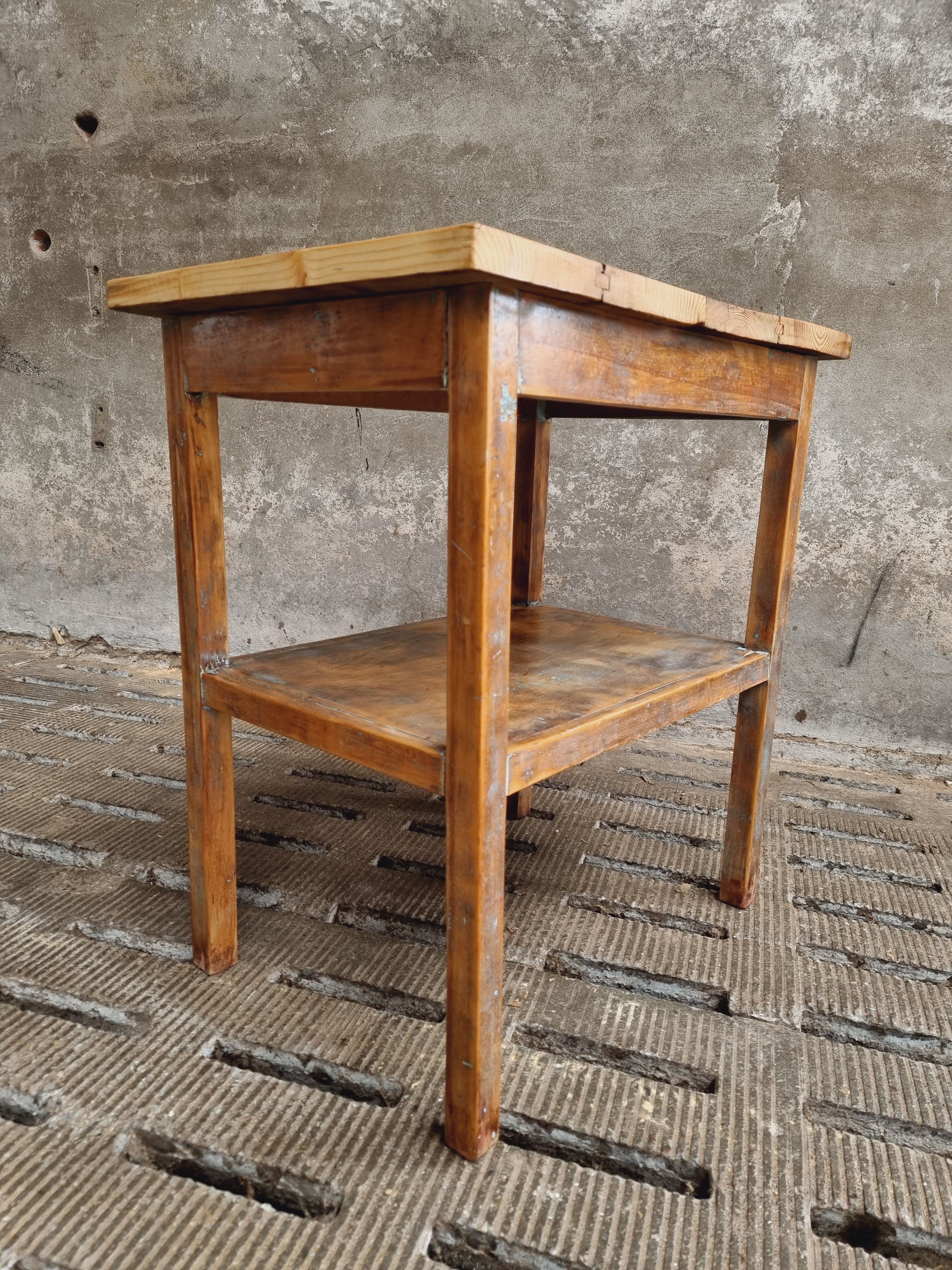 Vintage side table bathroom furniture or work table