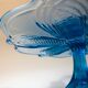 Blue vintage glass cake display