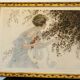 Maurice Milliere, La cueillette, etching colors framed art deco