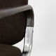 Mid-Century Modern Vintage Brown Aluminum German Chairs by Mauser, 1970s, Set of 2