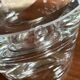 Vintage Modernist Heavy Round Clear Glass Ashtray