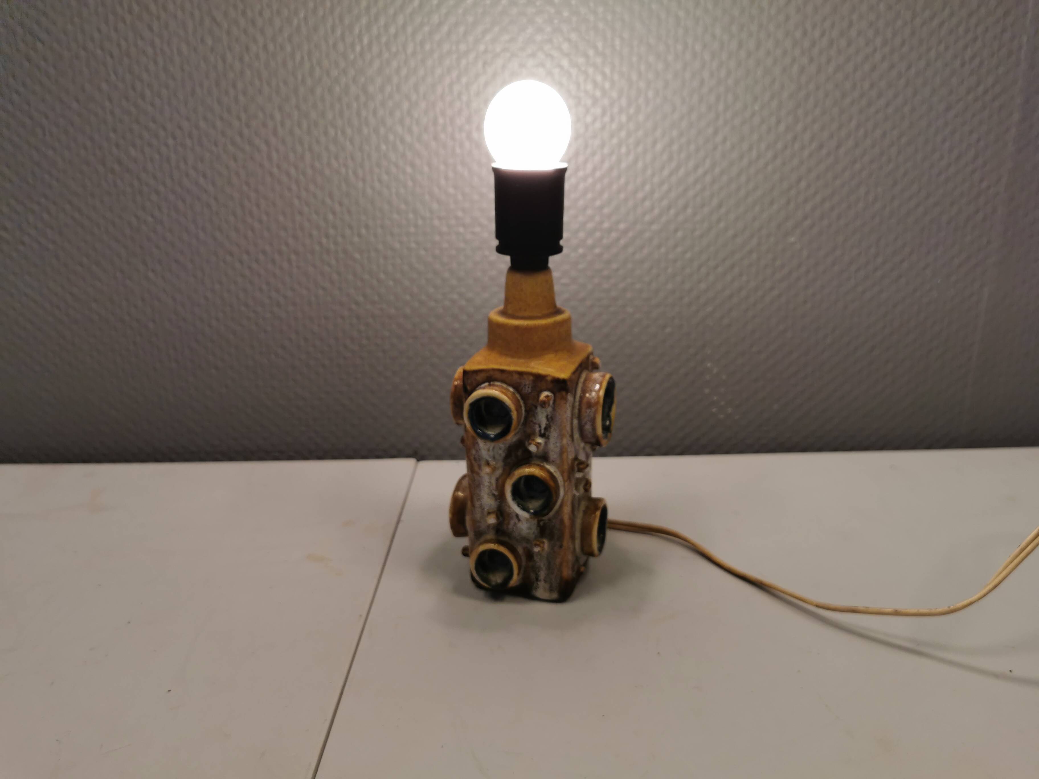 Danish Ceramic table lamp, estimated 1970s