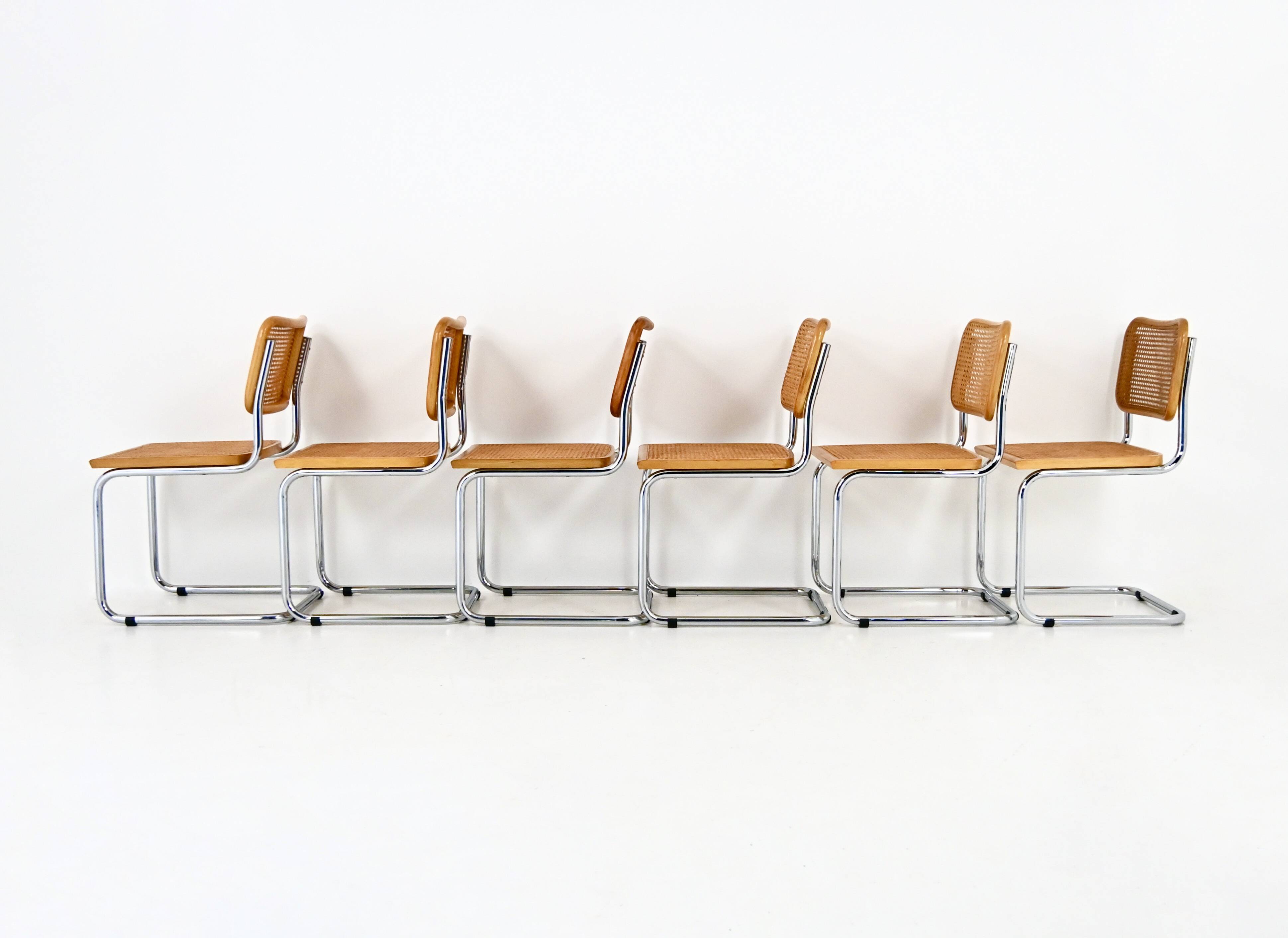 Set of 6 Dining Chairs Style B32 by Marcel Breuer