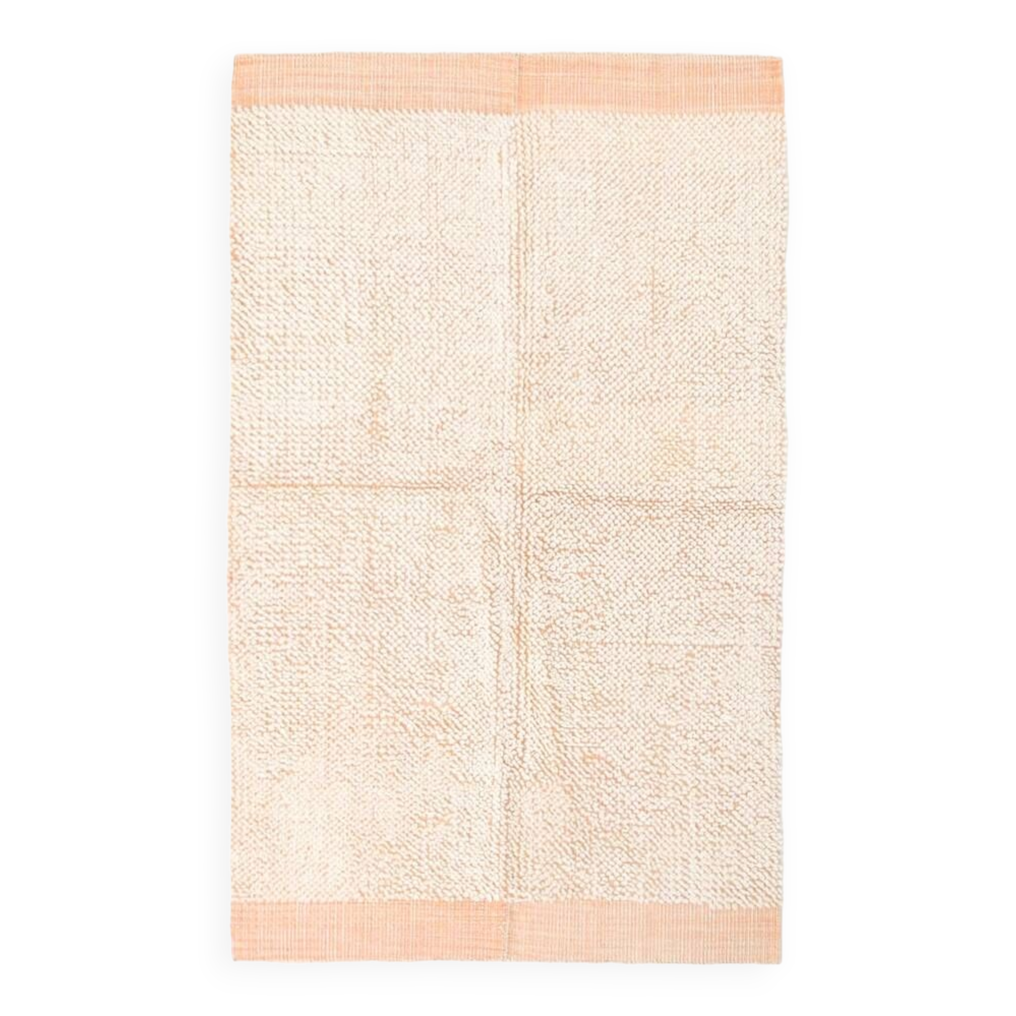 4x7 Salmon Beige Handmade Turkish Vintage Rug