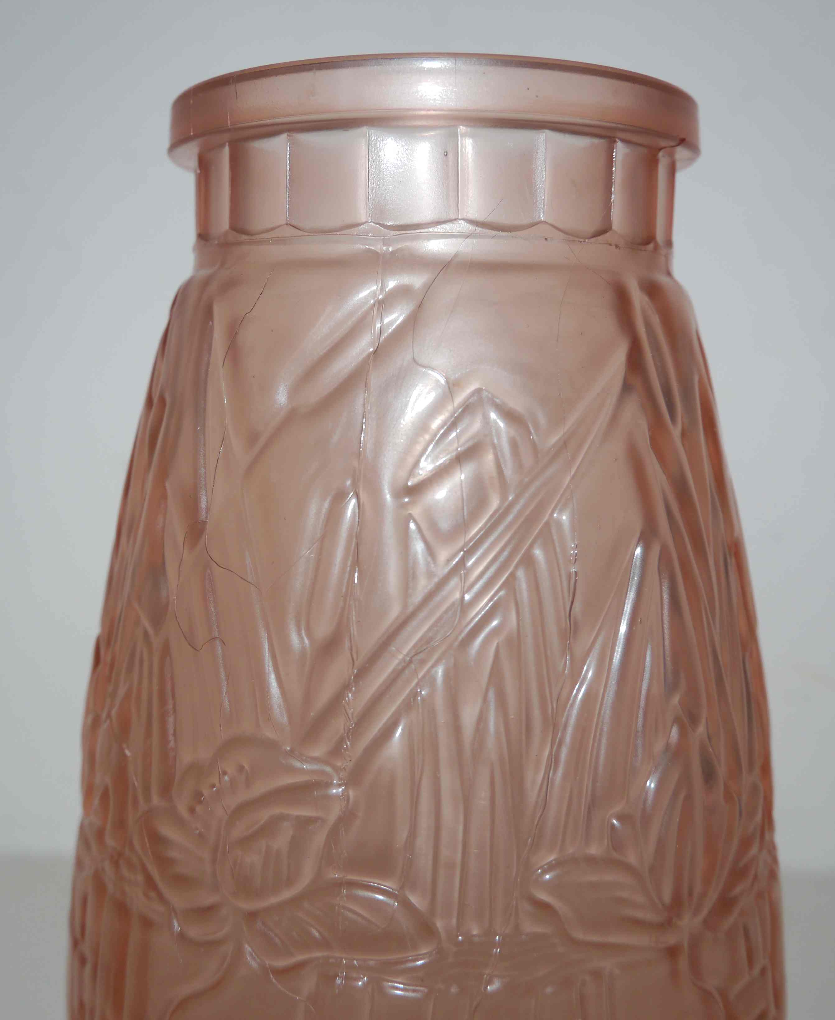 Orange art deco vase 30s