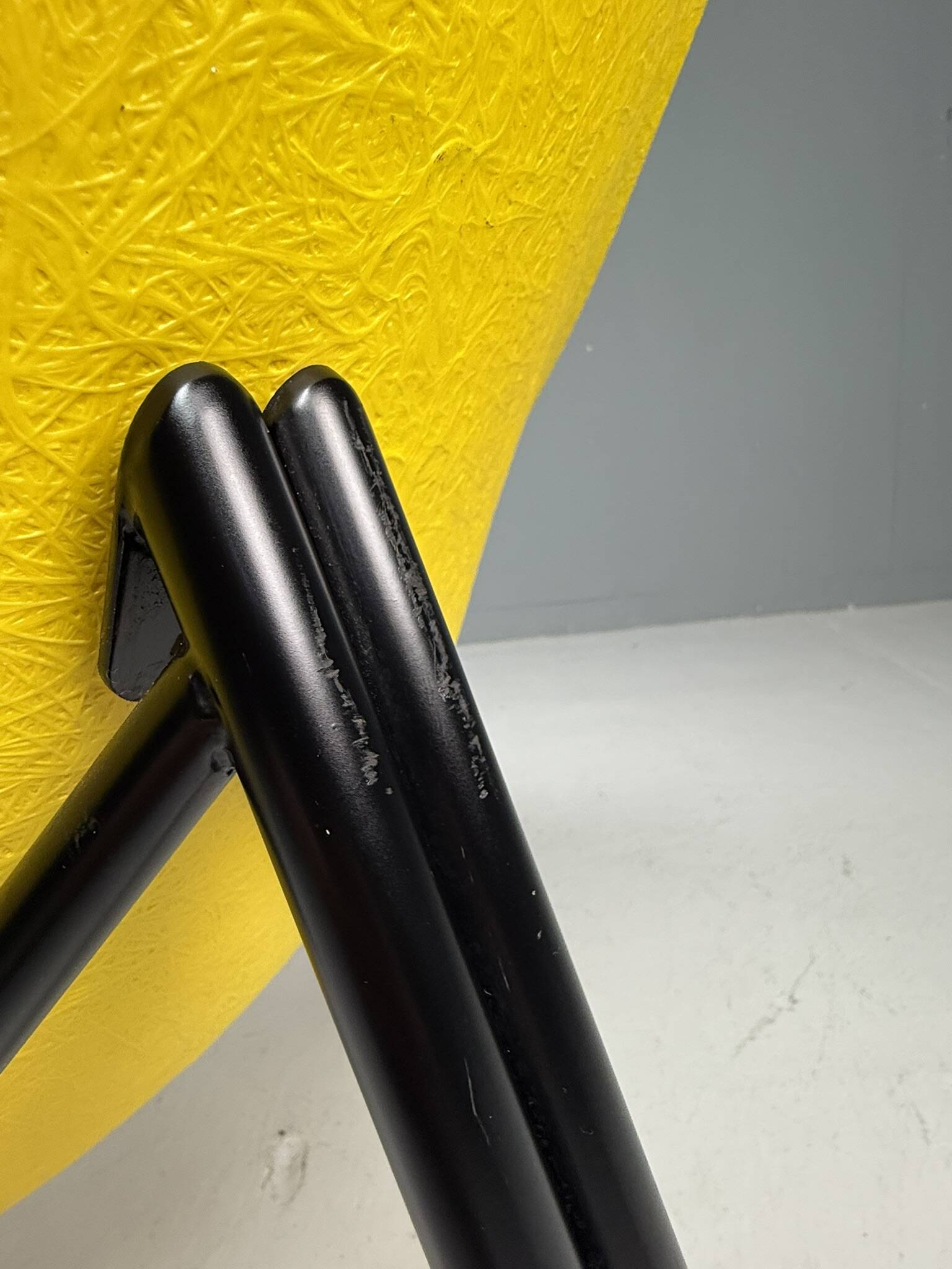 Yellow Tripod Lounge Chair by Ed Merat, France 1956