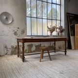 2m walnut drapery farm table