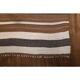 Vintage Turkish hand-knotted wool cotton brown small area rug 152x167