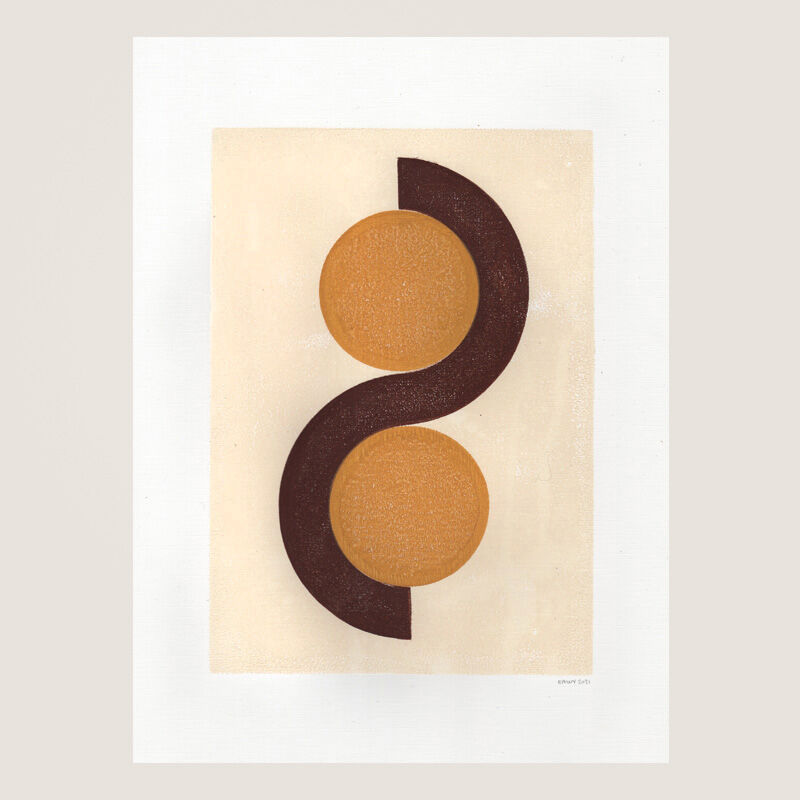 Painting on paper • monotype M366 • dated and signed Eawy •