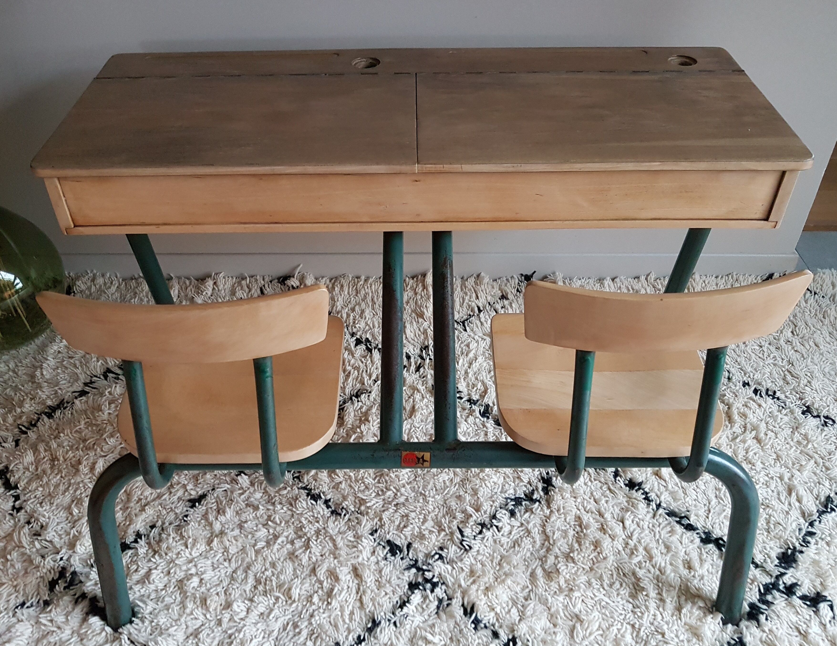 Double school desk Stella renovated
