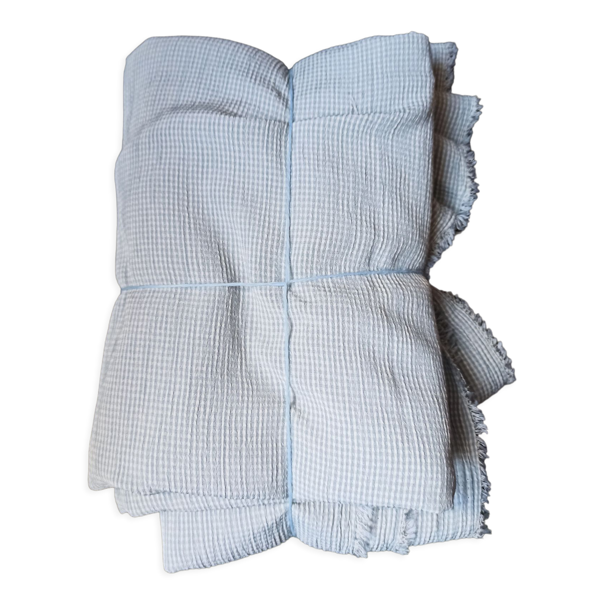 Blue vintage striped fabric